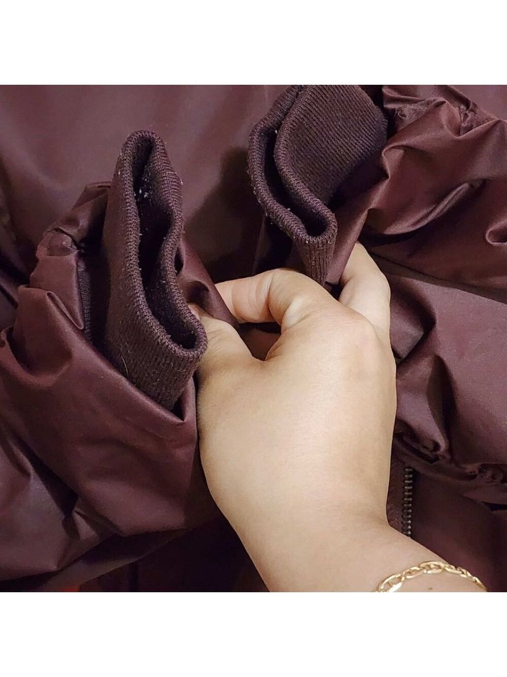 Pre Owned Zara Burgundy Bomber Jacket - Picture 4 of 8